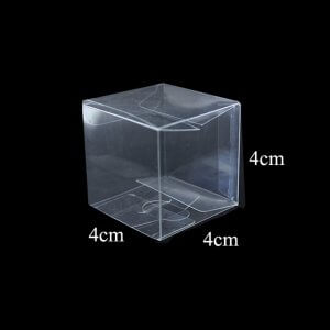 30-Pack Clear Gift Boxes - 4x4x4 In Square Plastic Transparent Favor Boxes  for Wedding, Baby Shower, Birthday Party