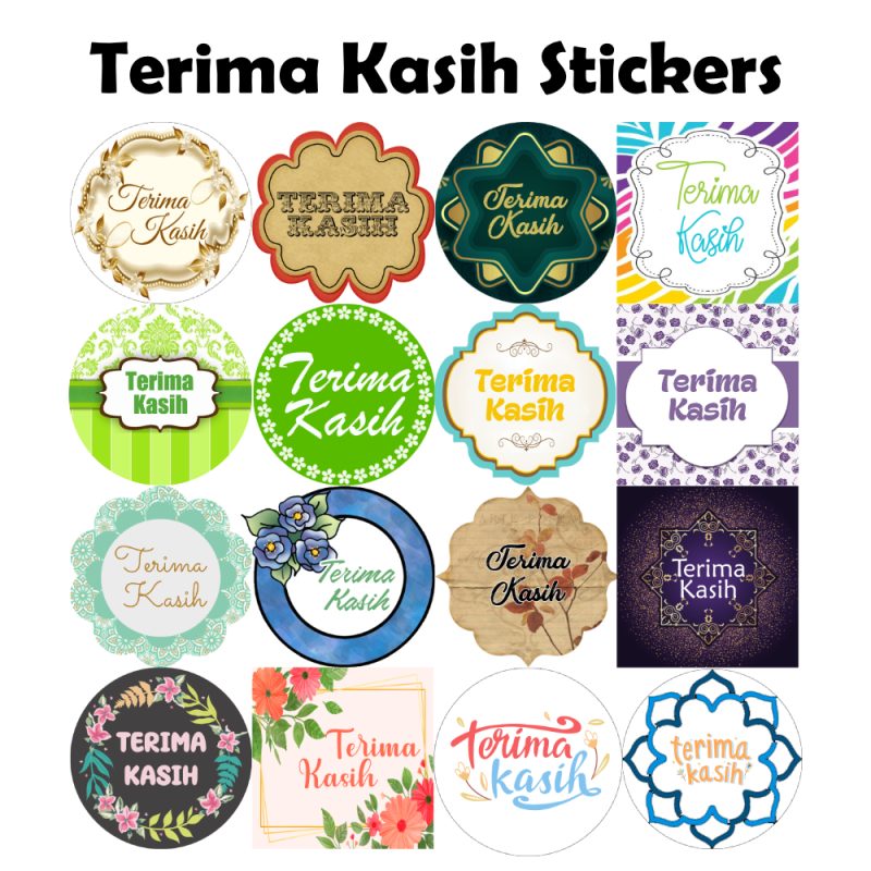 Readymade Stickers Terima Kasih Dicesry T And Favor Malaysia 5143