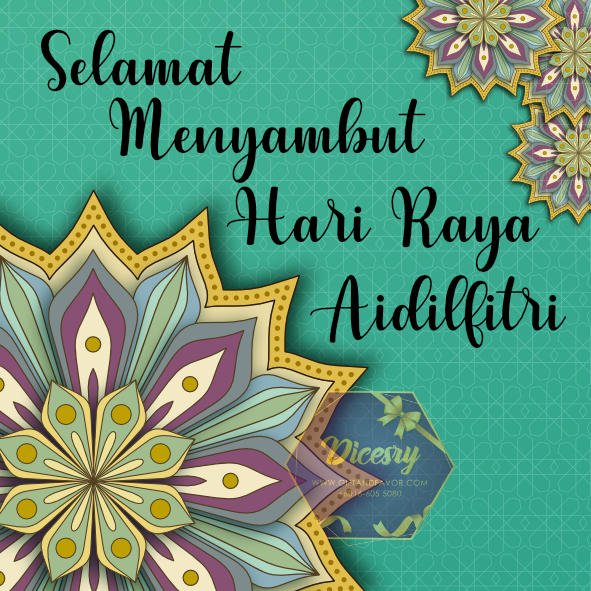Readymade Stickers Hari Raya Dicesry T And Favor Malaysia